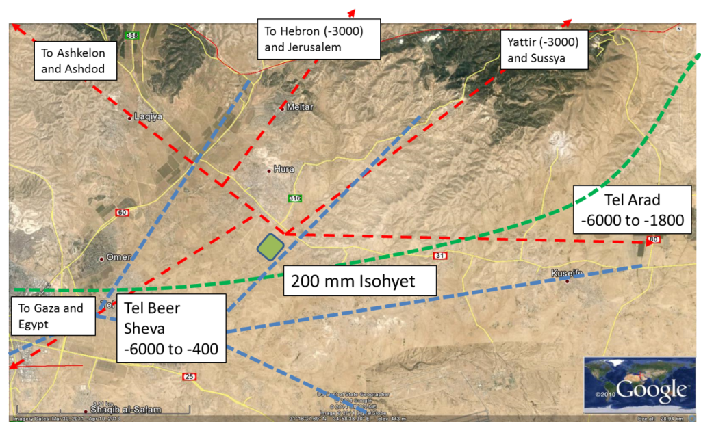  Schematic annotation of the Project Wadi Attir area